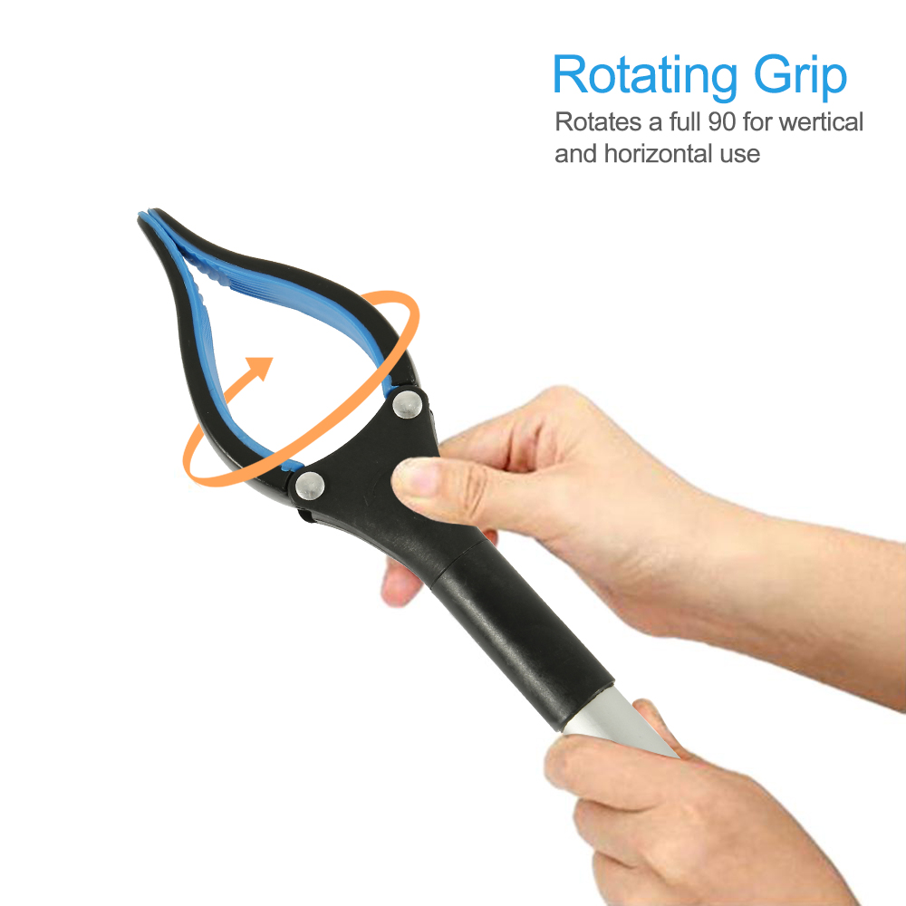 Grabber Stick with Rotating Jaw and 32 in Reach, Foldable Design