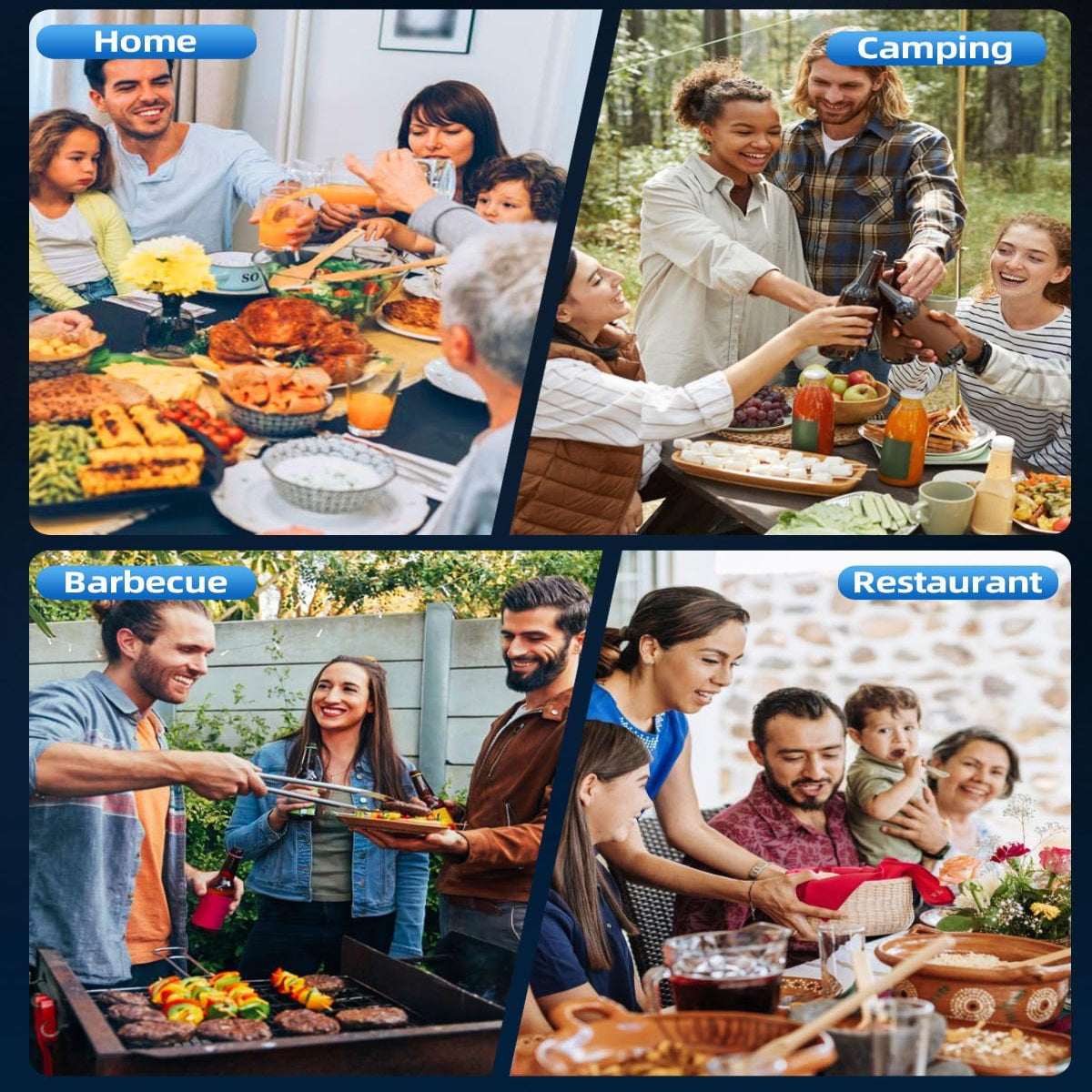 One-Hand Electric Grinder with Gravity Sensor and Ceramic Core, Blue LED Light