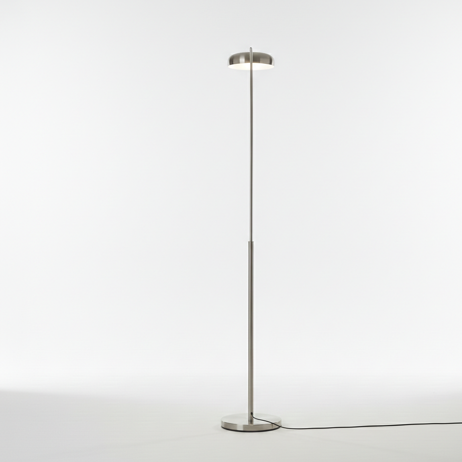 Curvilinear Silver Floor Lamp