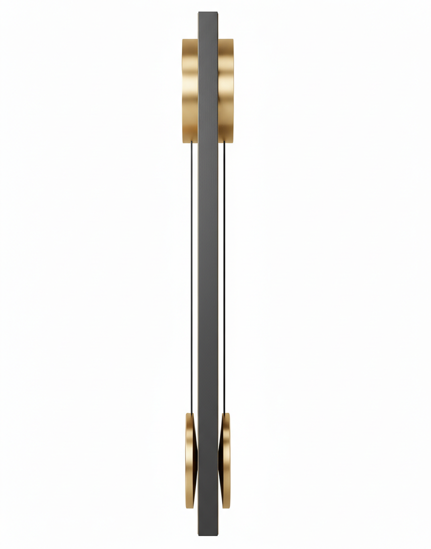 Gray Elongated Rhythm Pendulum Clock