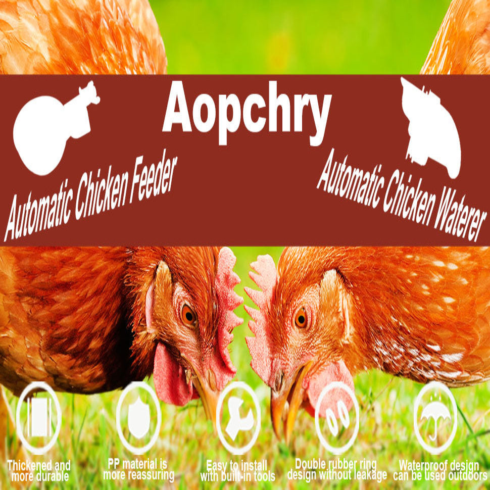 Gravity Fed Chicken Waterer Cups with Spring Valve and Dual Seals, 10 Pack