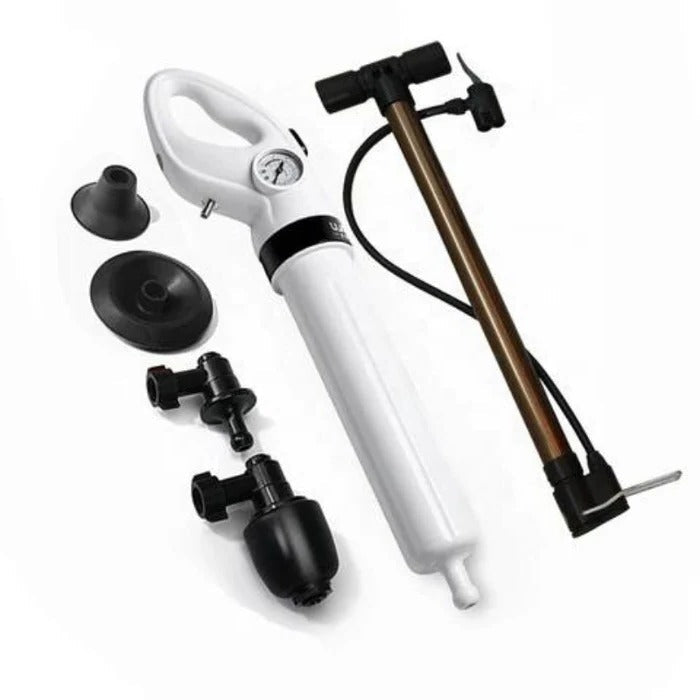 Air Pressure Drain Unblocker with Pump Trigger and Rubber Cup Seal