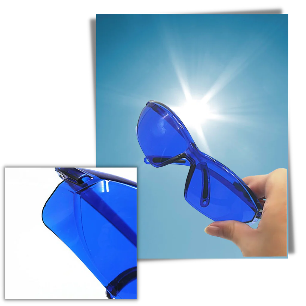 Blue Lens Golf Glasses with UV 400 Protection and Polycarbonate Frame