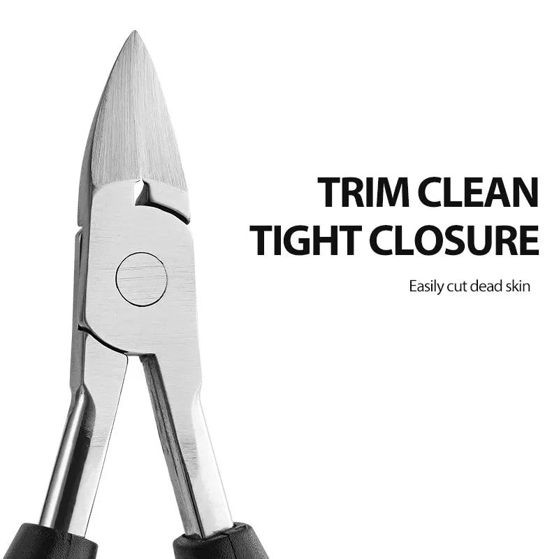 Heavy Duty Nail Clippers with Carbon Steel Blade and Built-In File, 2-Piece Set