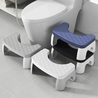 Toilet Squat Stool with Textured Grip and Curved Base Design