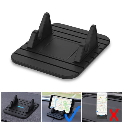 Dashboard Phone Holder with Silicone Suction Grip and Eye Level Positioning