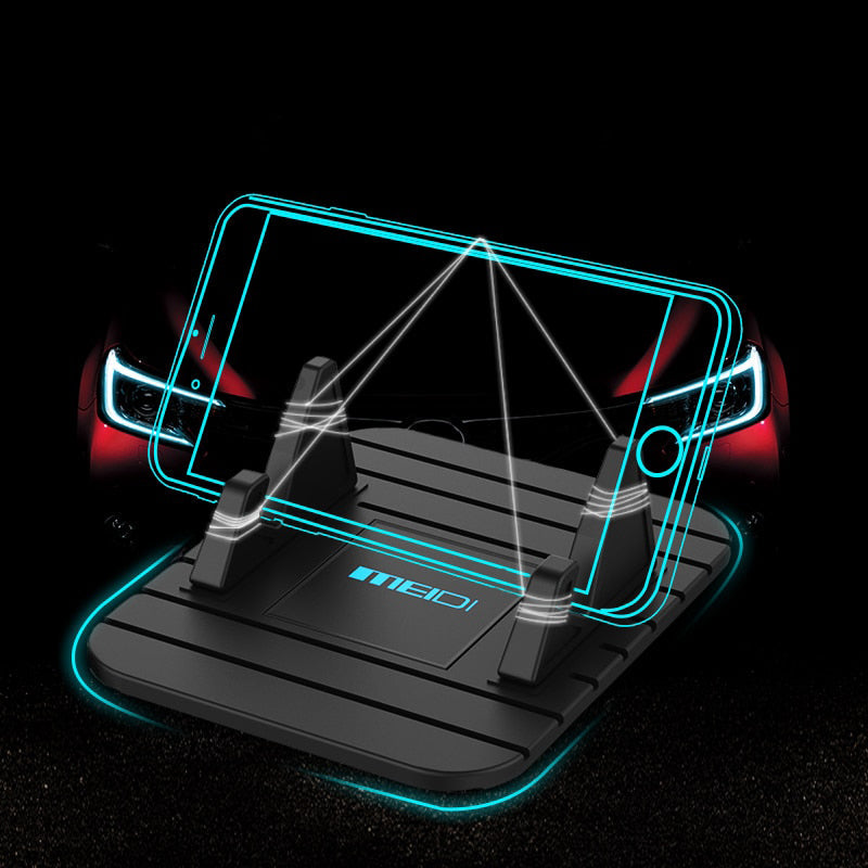 Dashboard Phone Holder with Silicone Suction Grip and Eye Level Positioning