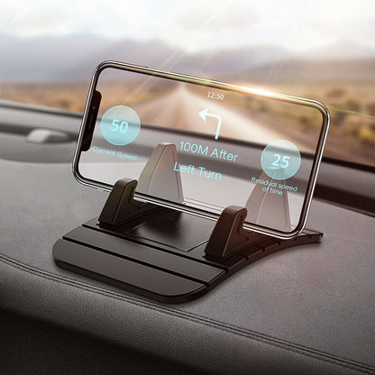 Dashboard Phone Holder with Silicone Suction Grip and Eye Level Positioning
