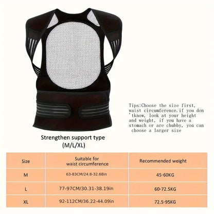 Magnetic Lower Back Support Brace with 108 Magnets and Infrared Heating, Detachable Neck Piece