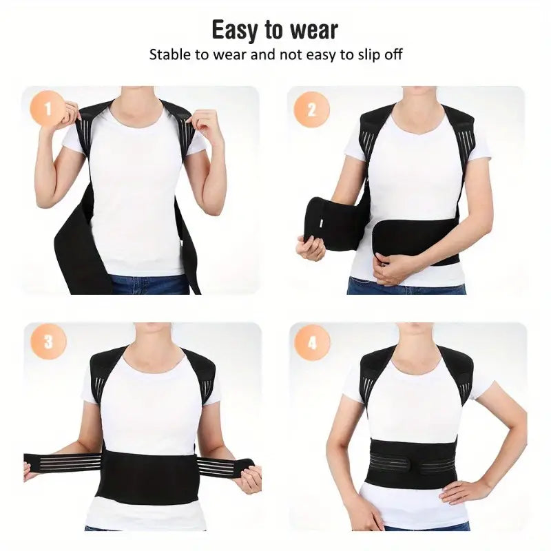 Magnetic Lower Back Support Brace with 108 Magnets and Infrared Heating, Detachable Neck Piece