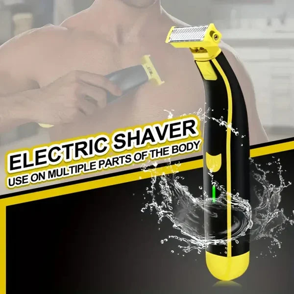 Grooming Trimmer with Four Interchangeable Heads and Floating Blade, Wet and Dry Use