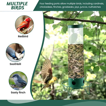 Rotating Perch Bird Feeder with Spinning Weight-Activated Gate and 5lb Capacity