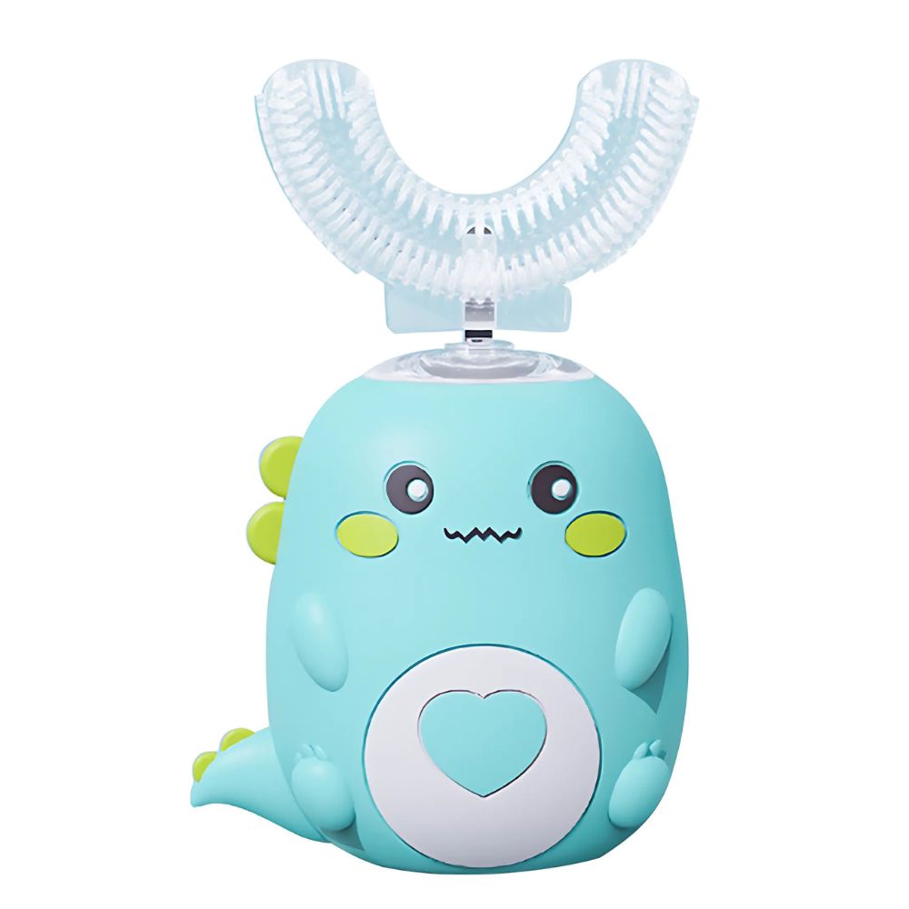 U-Shape Kids Electric Toothbrush with Sonic Vibration and Blue Light, 2-Minute Timer