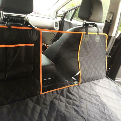 Waterproof Dog Car Seat Hammock with Mesh Window and Zippered Side Protection