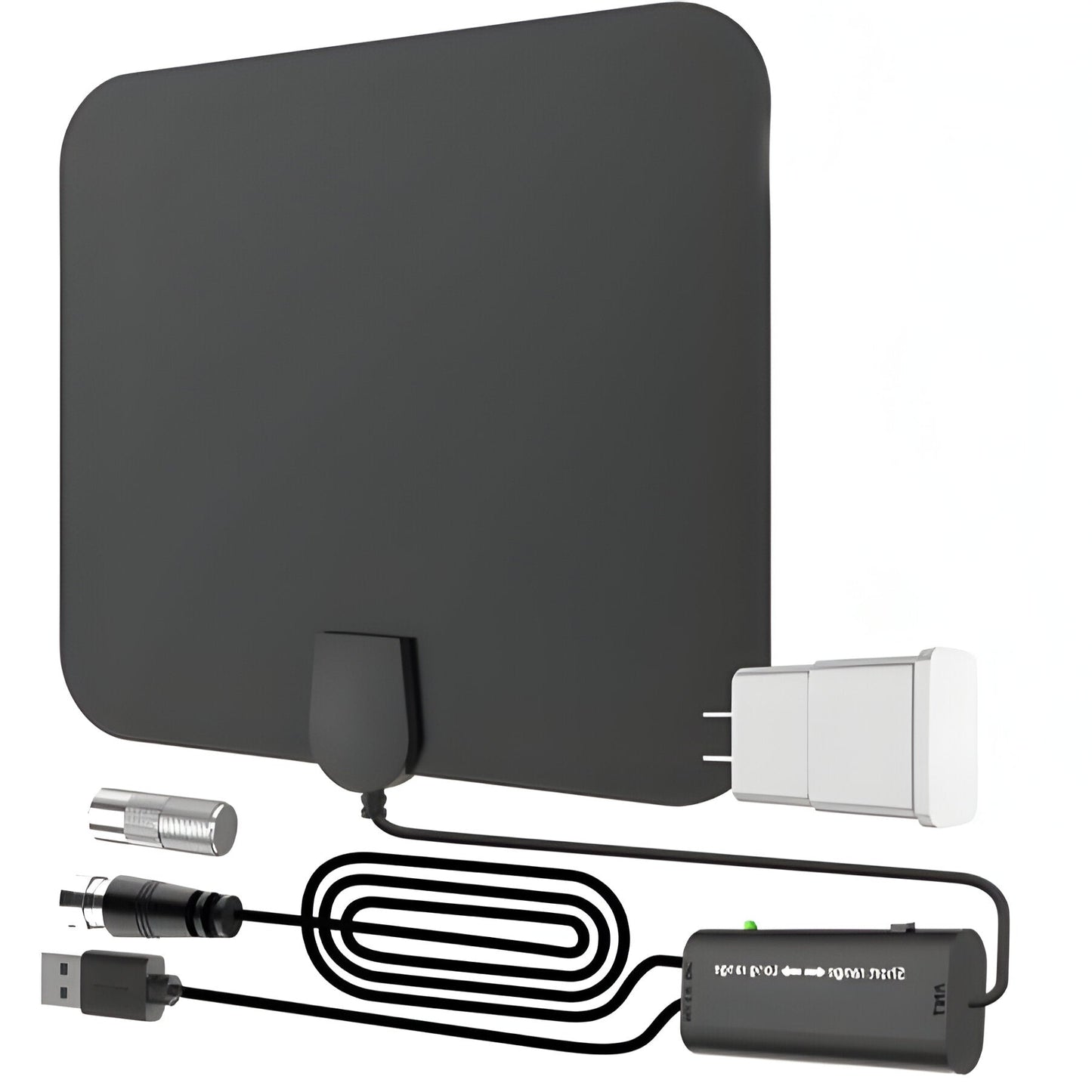 Indoor Digital HDTV Antenna with 37dB Signal Amplifier and 10ft Cable