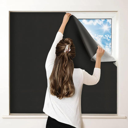 Static Cling Blackout Window Shade with Heat Reduction and Privacy Protection
