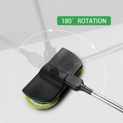 Dual Motor Electric Spin Mop with 180 Degree Rotating Head and Extendable Pole
