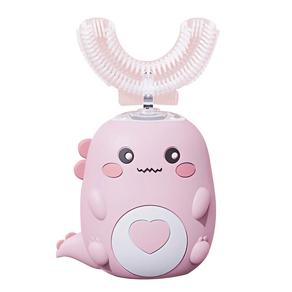 U-Shape Kids Electric Toothbrush with Sonic Vibration and Blue Light, 2-Minute Timer