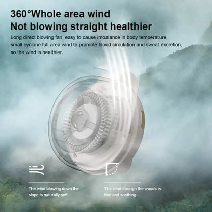 Wearable Clip Fan with 23-Hour Battery and 5100RPM Airflow