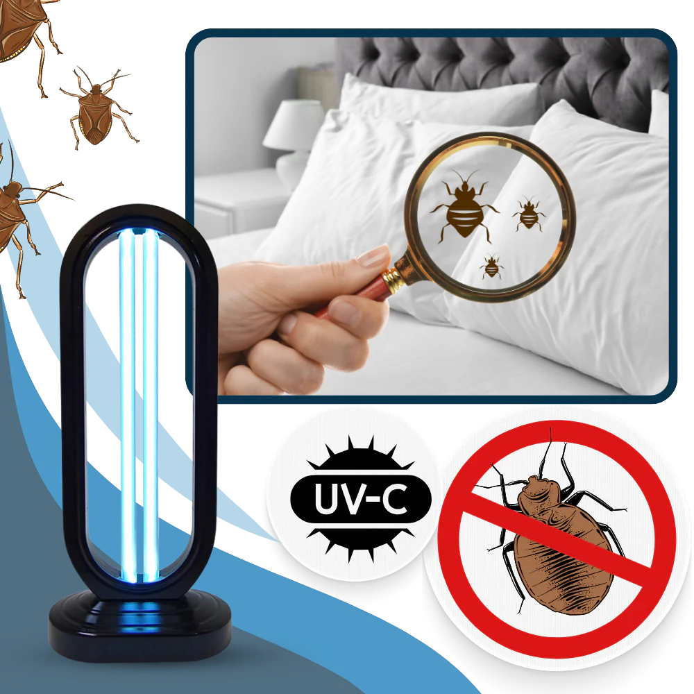 UV-C Disinfectant Bulb with Remote Control and Timer for Bed Bugs and Bacteria