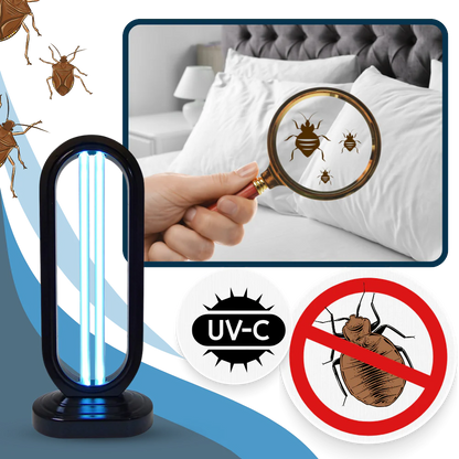 UV-C Disinfectant Bulb with Remote Control and Timer for Bed Bugs and Bacteria
