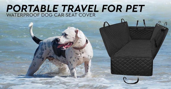 Waterproof Dog Car Seat Hammock with Mesh Window and Zippered Side Protection