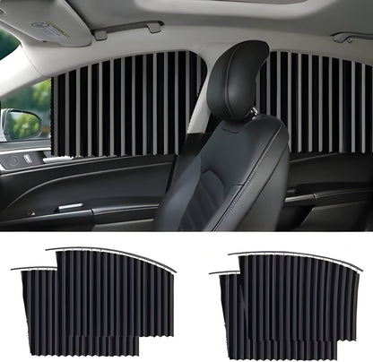 Magnetic Car Window Shades with UV Protection and Sliding Track System