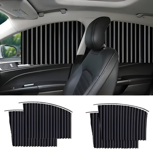 Magnetic Car Window Shades with UV Protection and Sliding Track System