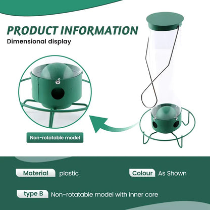 Rotating Perch Bird Feeder with Spinning Weight-Activated Gate and 5lb Capacity