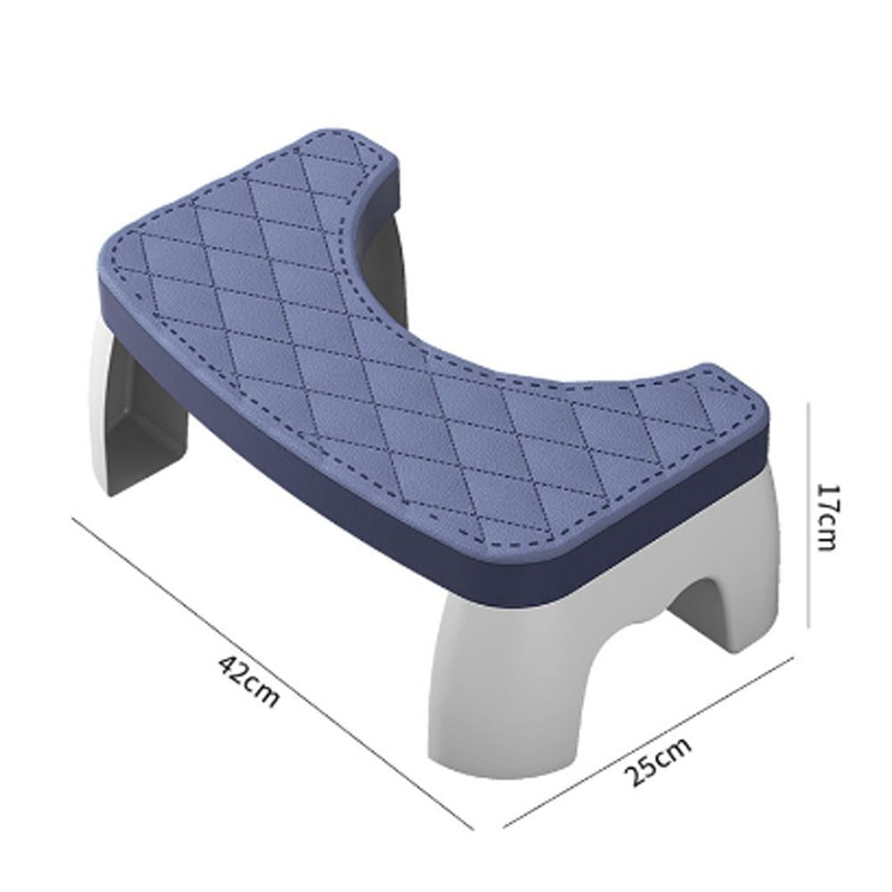 Toilet Squat Stool with Textured Grip and Curved Base Design