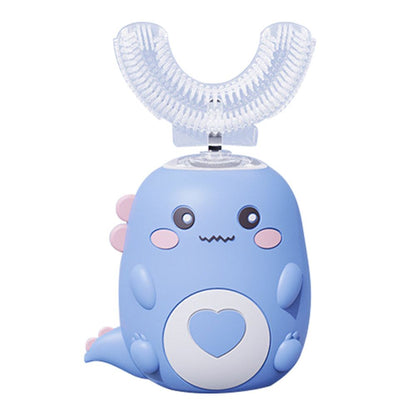 U-Shape Kids Electric Toothbrush with Sonic Vibration and Blue Light, 2-Minute Timer