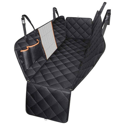 Waterproof Dog Car Seat Hammock with Mesh Window and Zippered Side Protection