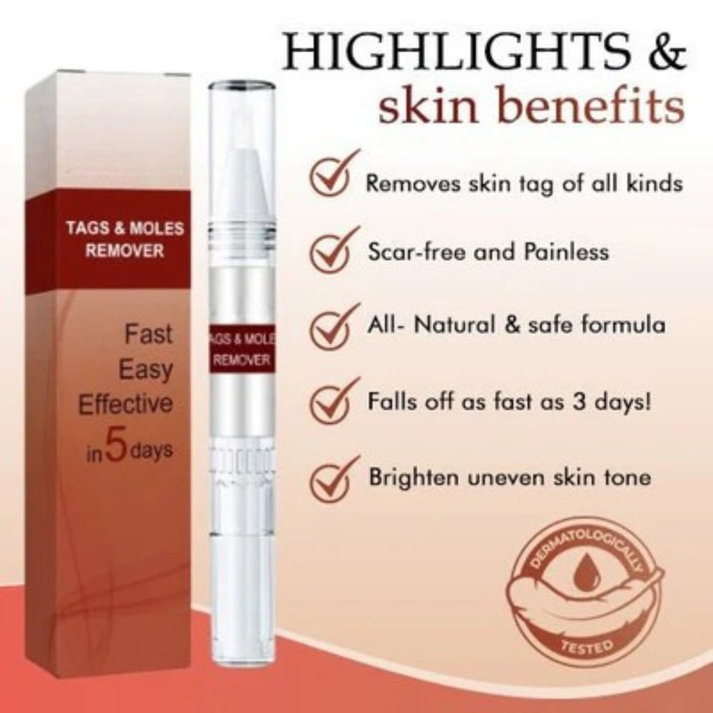Skin Tag Remover Solution with Tea Tree Oil and Arborvitae Extract