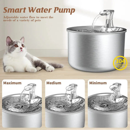 Cat Water Fountain with Motion Sensor and Four-Layer Filtration System