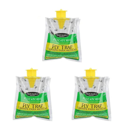Disposable Fly Trap with Water-Activated Bait and Hanging Loop, 20000 Fly Capacity