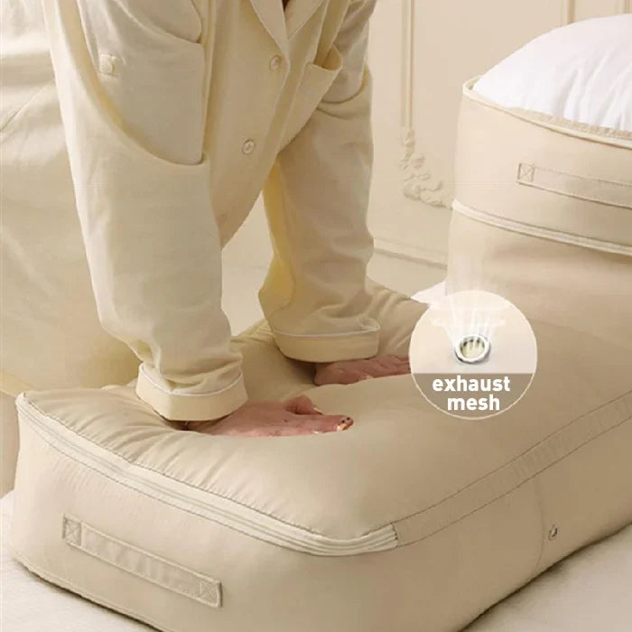 Compression Storage Bag with Built-In Zipper and Durable Handles, Water-Resistant Fabric
