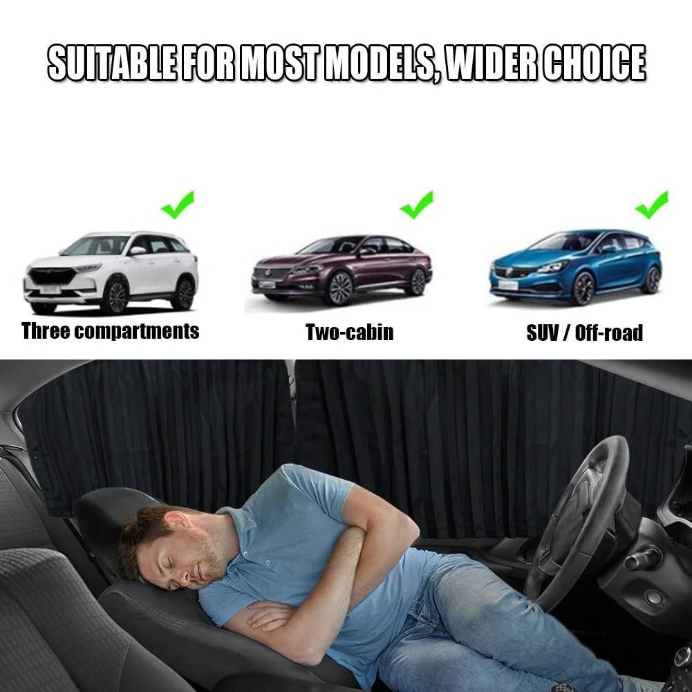 Magnetic Car Window Shades with UV Protection and Sliding Track System