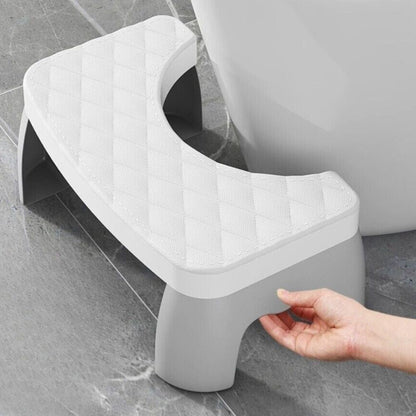 Toilet Squat Stool with Textured Grip and Curved Base Design