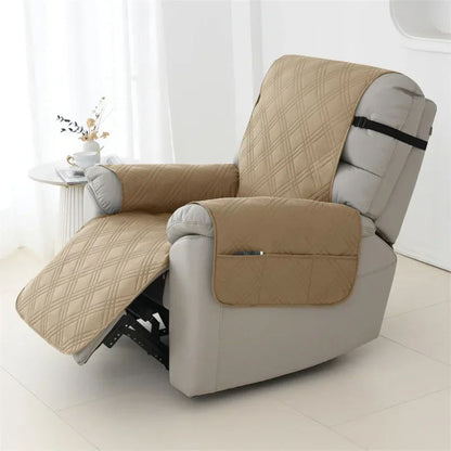 Waterproof Recliner Cover with Quilted Polyester and Pet Claw Resistant, Machine Washable