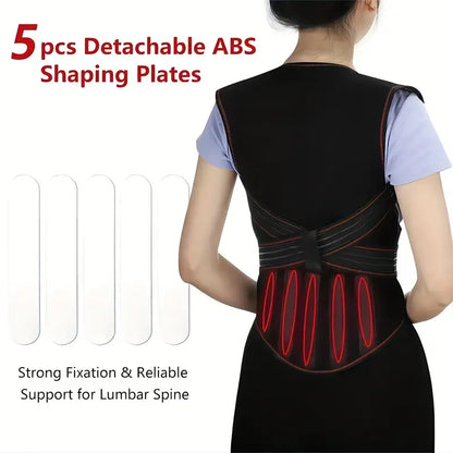 Magnetic Lower Back Support Brace with 108 Magnets and Infrared Heating, Detachable Neck Piece