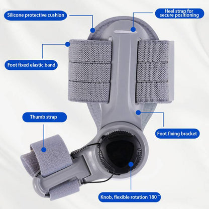 Adjustable Bunion Corrector with Silicone Cushioning and Heel Strap, Universal Size