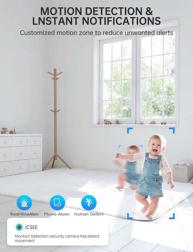 Light Bulb Security Camera with 360-Degree Rotation and 1080P HD, Two-Way Audio