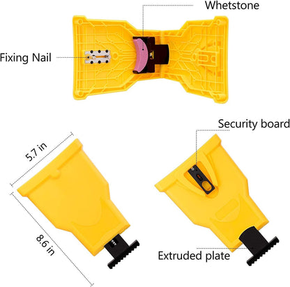 Portable Chainsaw Bar Sharpener with Stone Grinding Attachment for 14-20in Bars