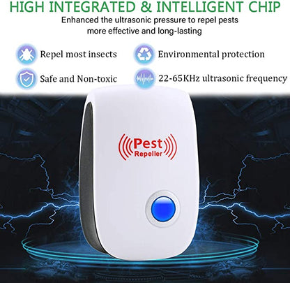 Ultrasonic Pest Repeller with Intelligent Frequency Conversion, 800 Square Feet Coverage