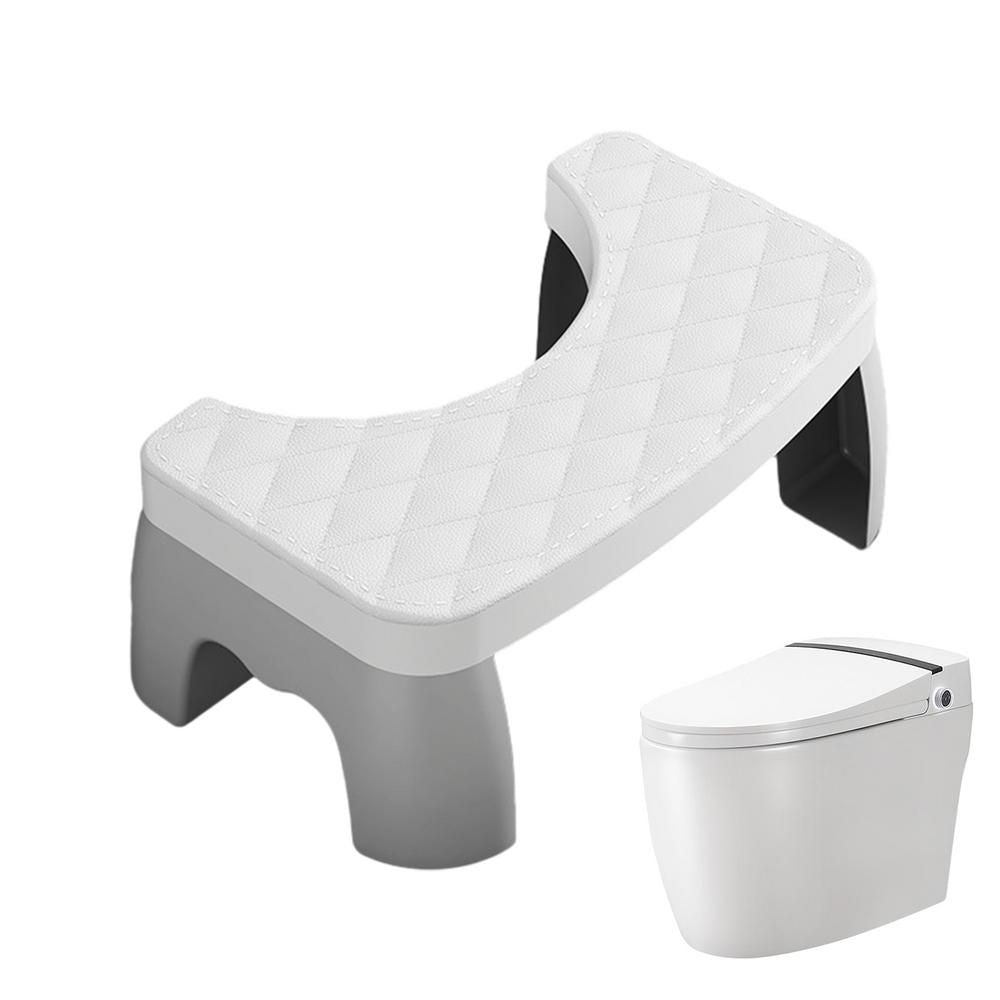 Toilet Squat Stool with Textured Grip and Curved Base Design