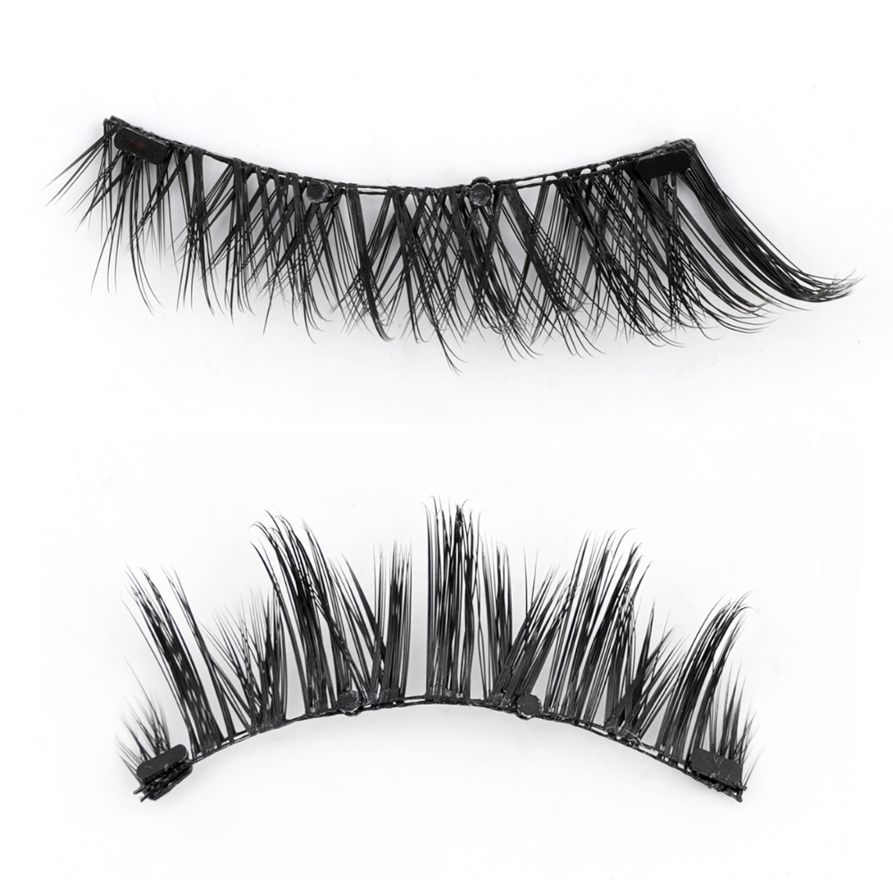 Magnetic 3D Eyelashes with Tweezer Applicator, Reusable and Glue-Free