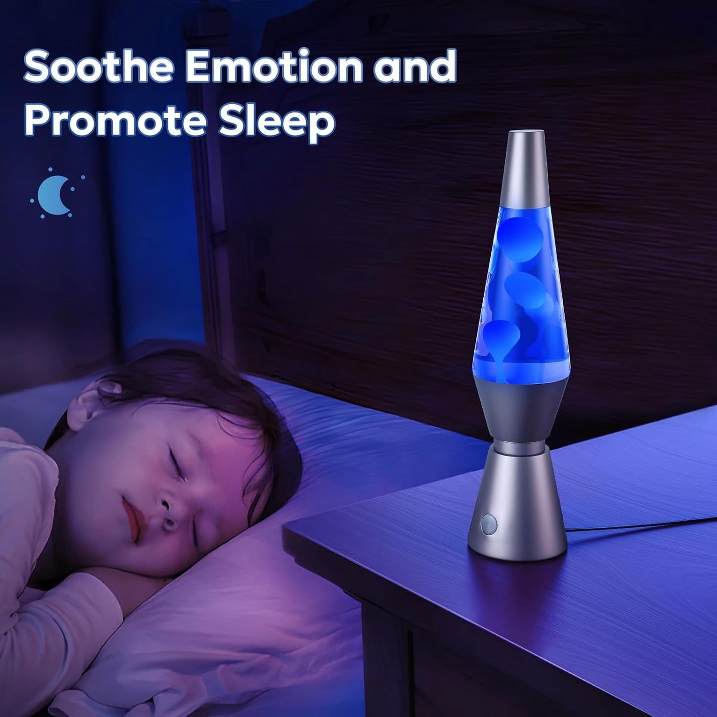 Color Changing Lava Lamp with 17 RGBW Colors and Remote Control, 14.5in Glass Cylinder
