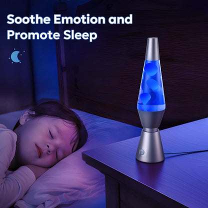 Color Changing Lava Lamp with 17 RGBW Colors and Remote Control, 14.5in Glass Cylinder