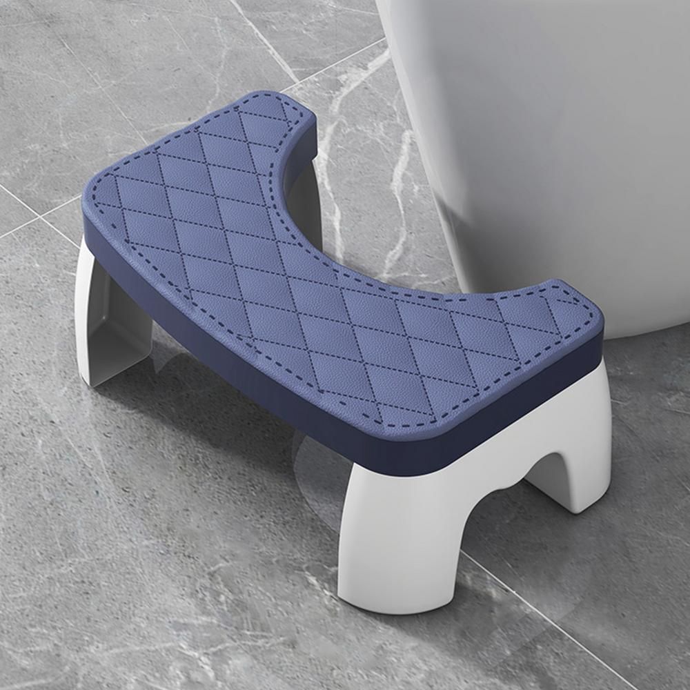 Toilet Squat Stool with Textured Grip and Curved Base Design