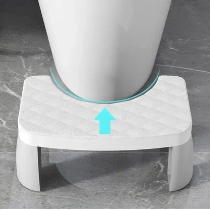 Toilet Squat Stool with Textured Grip and Curved Base Design